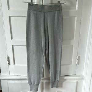 JCREW silver lurex sweater Legging size XS